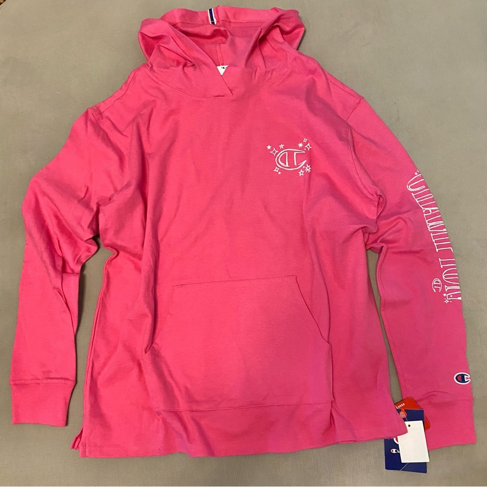 NWT Champion Light Weight Hot Pink Hoodie